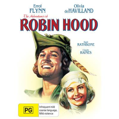 ADVENTURES OF ROBIN HOOD DVD VG+