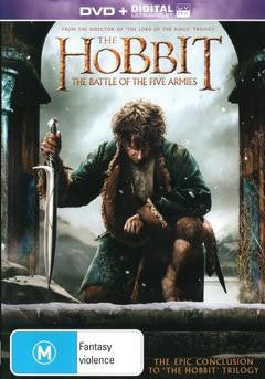 HOBBIT THE BATTLE OF THE FIVE ARMIES 3D 5 BLURAY VG