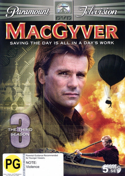 MACGYVER COMPLETE THIRD SEASON 5DVD VG+