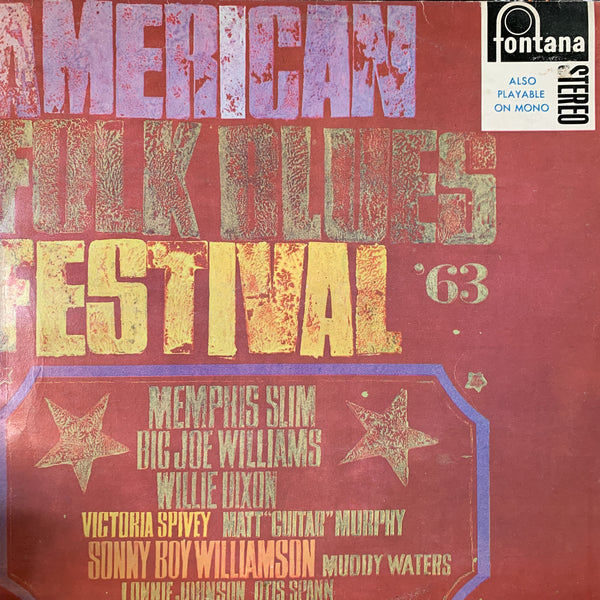 AMERICAN FOLK BLUES FESTIVAL 1963-VARIOUS ARTISTS LP VG+ COVER VG