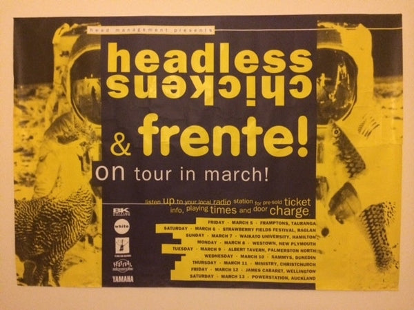 HEADLESS CHICKENS & FRENTE-ORIGINAL TOUR POSTER