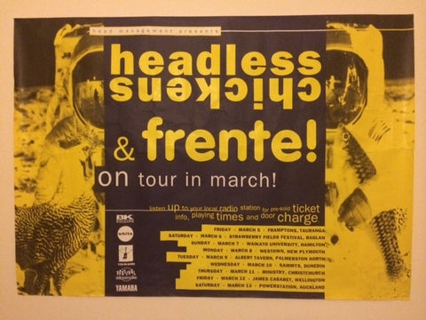 HEADLESS CHICKENS & FRENTE-ORIGINAL TOUR POSTER