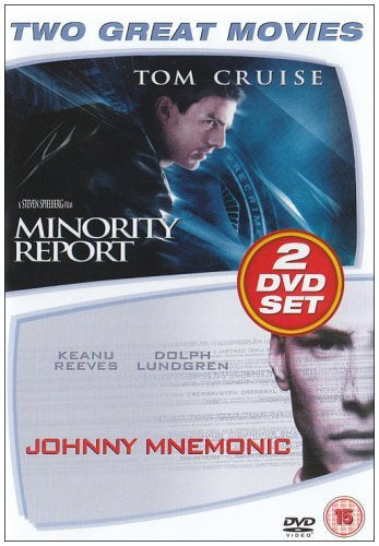MINORITY REPORT + JOHNNY MNEMONIC 2DVD REGION TWO 2DVD VG