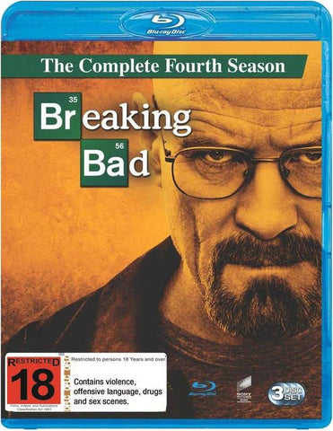 BREAKING BAD SEASON 4 BLURAY 3 DISCS NM