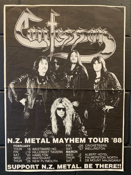 CONFESSOR NZ METAL BAND ORIGINAL TOUR POSTER