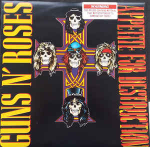 GUNS N ROSES-APPETITE FOR DESTRUCTION LP NM COVER VG+
