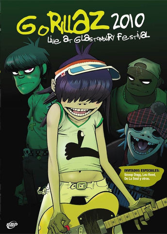 GORILLAZ-LIVE AT GLASTONBURY FESTIVAL DVD *NEW*