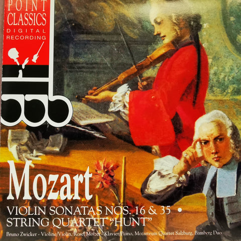 MOZART-VIOLIN SONATAS NOS 16 & 35 STRING QUARTET HUNT CD VG