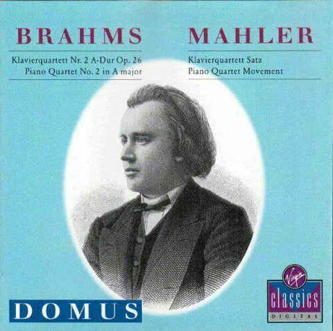 BRAHMS MAHLER-PIANO QUARTET NO.2 IN A MAJOR & PIANO QUARTET MOVEMENT CD VG