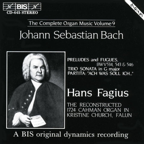 BACH-THE COMPLETE ORGAN MUSIC VOL 9 CD NM