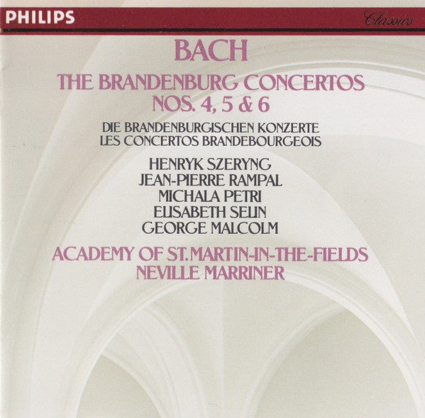 BACH-BRANDENBURG CONCERTOS 4,5 & 6 CD NM