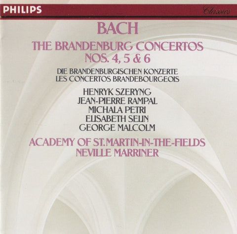 BACH-BRANDENBURG CONCERTOS 4,5 & 6 CD NM