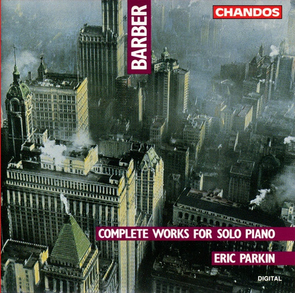 BARBER-COMPLETE WORKS FOR SOLO PIANO CD VG
