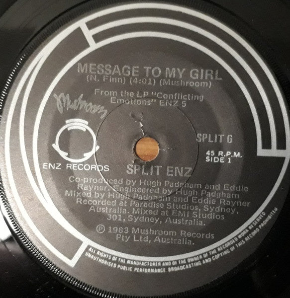 SPLIT ENZ-MESSAGE TO MY GIRL 7"
