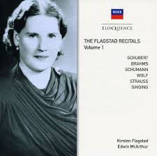FLAGSTAD RECITALS THE-VOL 1 SCHUBERT BRAHMS SCHUMANN WOLF *NEW*