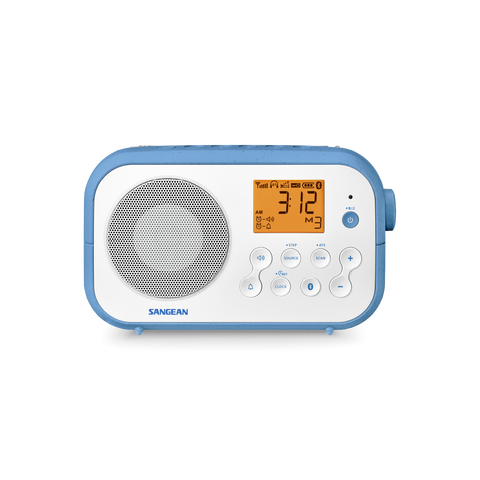 SANGEAN PR-D12BT FM/AM DIGITAL RADIO WITH BLUETOOTH WHITE & BLUE *NEW*