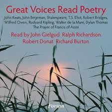 GREAT VOICES READ POETRY RICHARDSON BETJEMAN GIELGUD CD *NEW*