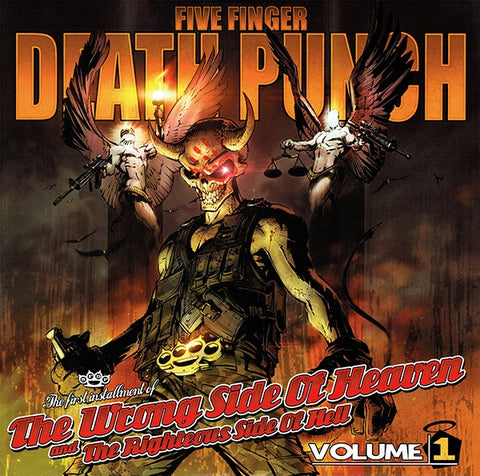 FIVE FINGER DEATH PUNCH-THE WRONG SIDE OF HEAVEN & THE RIGHTEOUS SIDE OF HELL VOLUME ONE CD VG+