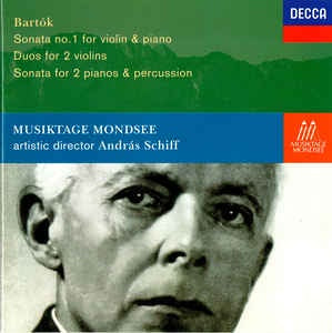 BARTOK-CHAMBER WORKS MUSIKTAGE MONDSEE ENSEMBLE ANDRAS SCHIFF CD VG