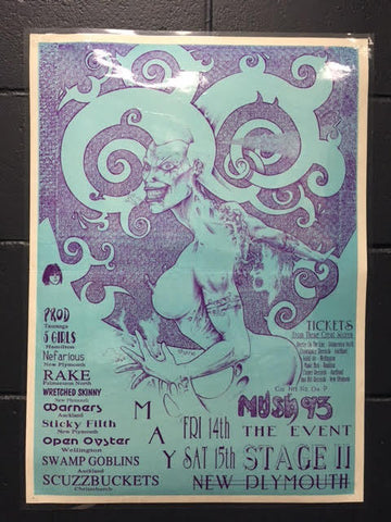 MUSHROOM BALL 1993 POSTER LAMINATED
