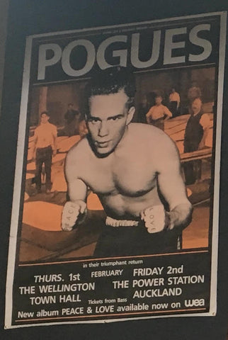 POGUES-ORIGINAL NZ CONCERT GIG POSTER