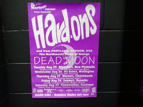 HARD ONS / DEAD MOON-ORIGINAL GIG POSTER
