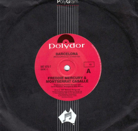 MERCURY FREDDIE & MONTSERRAT CABALLE-BARCELONA 7'' SINGLE VG+