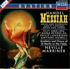 HANDEL-MESSIAH ARIAS AND CHORUSES NEVILLE MARRINER CD VG