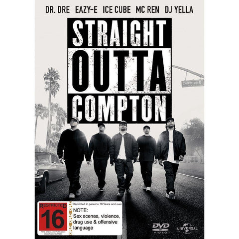 STRAIGHT OUTTA COMPTON R16 DVD VG+