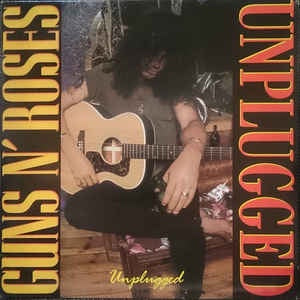 GUNS N' ROSES-UNPLUGGED BLUE VINYL LP  EX COVER EX