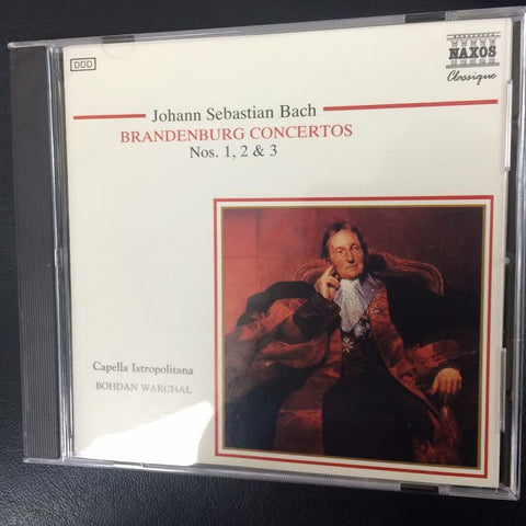 BACH-BRANDENBURG CONCERTOS NOS 1 2 & 3 CD VG