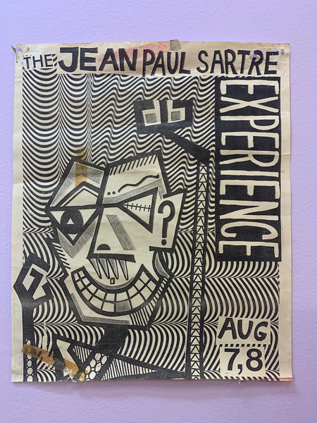 JEAN PAUL SARTRE EXPERIENCE ORIGINAL GIG POSTER