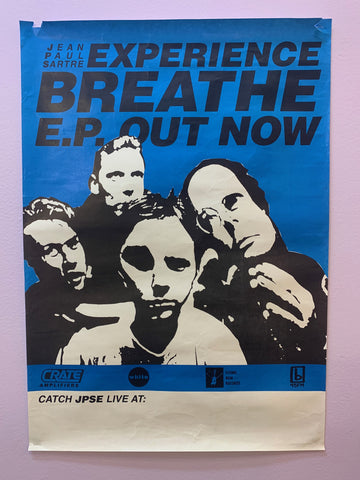 JEAN PAUL SARTRE EXPERIENCE BREATHE EP ORIGINAL PROMO + GIG POSTER