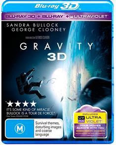 GRAVITY BLURAY+3D BLURAY ULTRAVIOLET (2 DISCS) NM