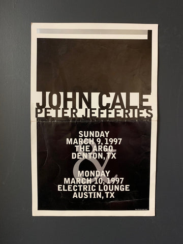 CALE JOHN & PETER JEFFERIES - TEXAS ORIGINAL GIG POSTER