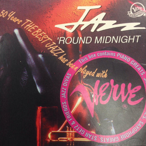 JAZZ 'ROUND MIDNIGHT-VARIOUS ARTISTS 5CD BOX SET VG