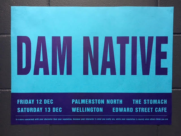 DAM NATIVE ORIGINAL GIG POSTER