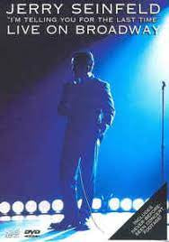 SEINFELD JERRY "I'M TELLING YOU FOR THE LAST TIME" LIVE ON BROADWAY ZONE 1 DVD VG