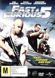 FAST & FURIOUS 5 BLURAY NM