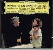 MOZART- VIOLIN CONCERTO NO.3 MUTTER/KARAJAN CD VG