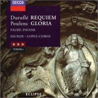 DURUFLE + FAURE + POULENC-REQUIEM + PAVANE + GLORIA CD VG