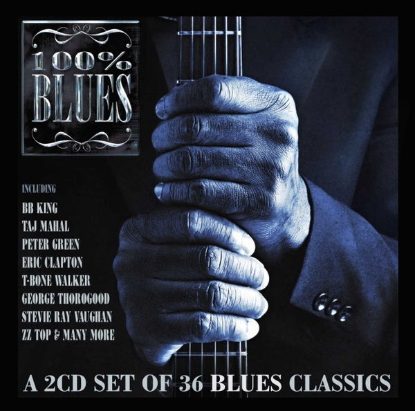 100% BLUES-VARIOUS ARTISTS 2CD VG+
