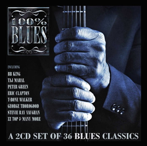100% BLUES-VARIOUS ARTISTS 2CD VG+