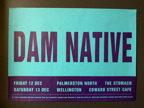 DAM NATIVE ORIGINAL GIG PROMO POSTER