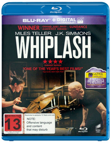 WHIPLASH BLURAY VG+