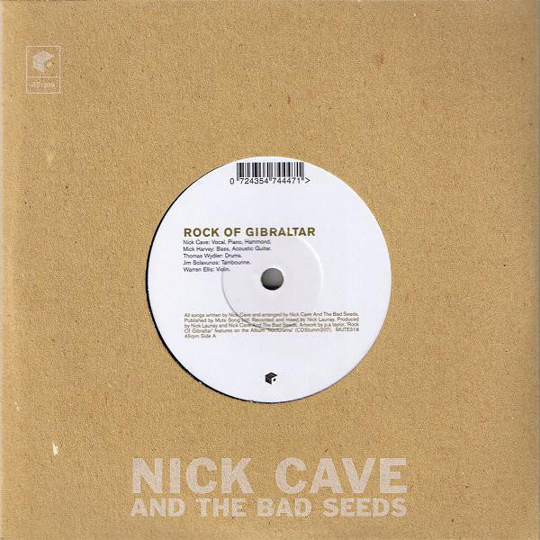 CAVE NICK AND THE BAD SEEDS-ROCK OF GIBRALTAR 7" SINGLE COVER EX LP VG