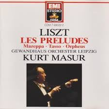 LISZT-LES PRELUDES SYMPHONIC POEMS MASUR CD  VG