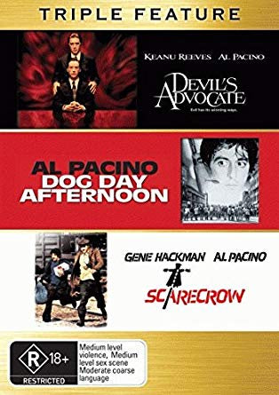 DEVIL'S ADVOCATE + DOG DAY AFTERNOON + SCARECROW R18 3DVD VG