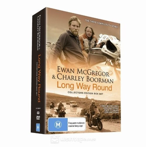 LONG WAY ROUND- THREE COMPLETE TV SERIES BOX SET DVD VG+