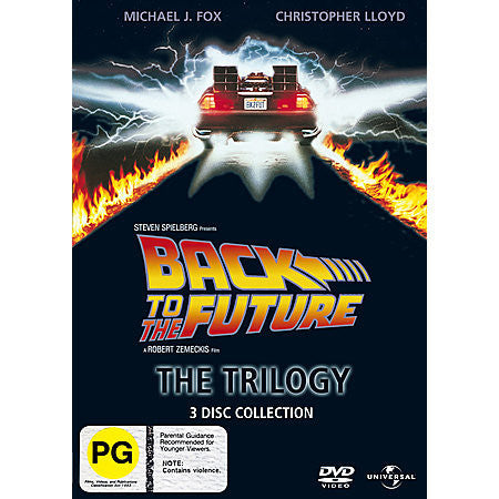 BACK TO THE FUTURE-THE TRILOGY 3DVD VG+